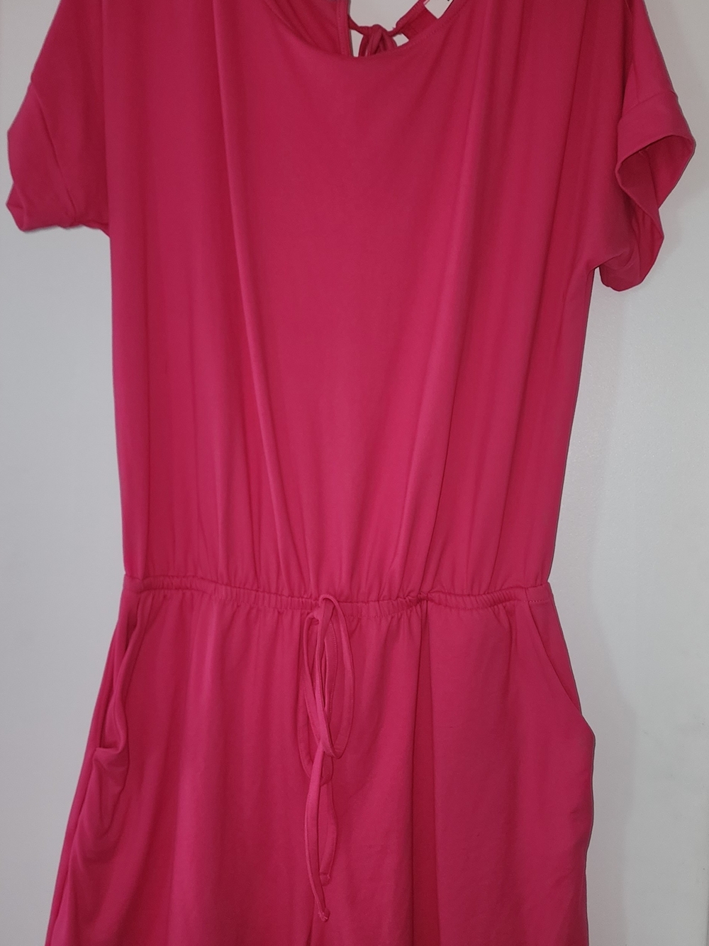 Zenana Outfitters Hot Pink Short Sleeve One-Piece Skort
